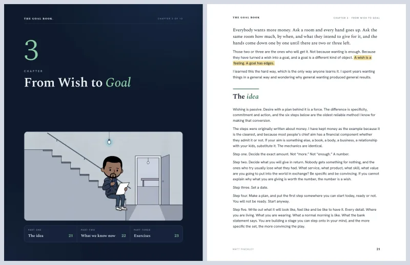 A two-page spread from the book.