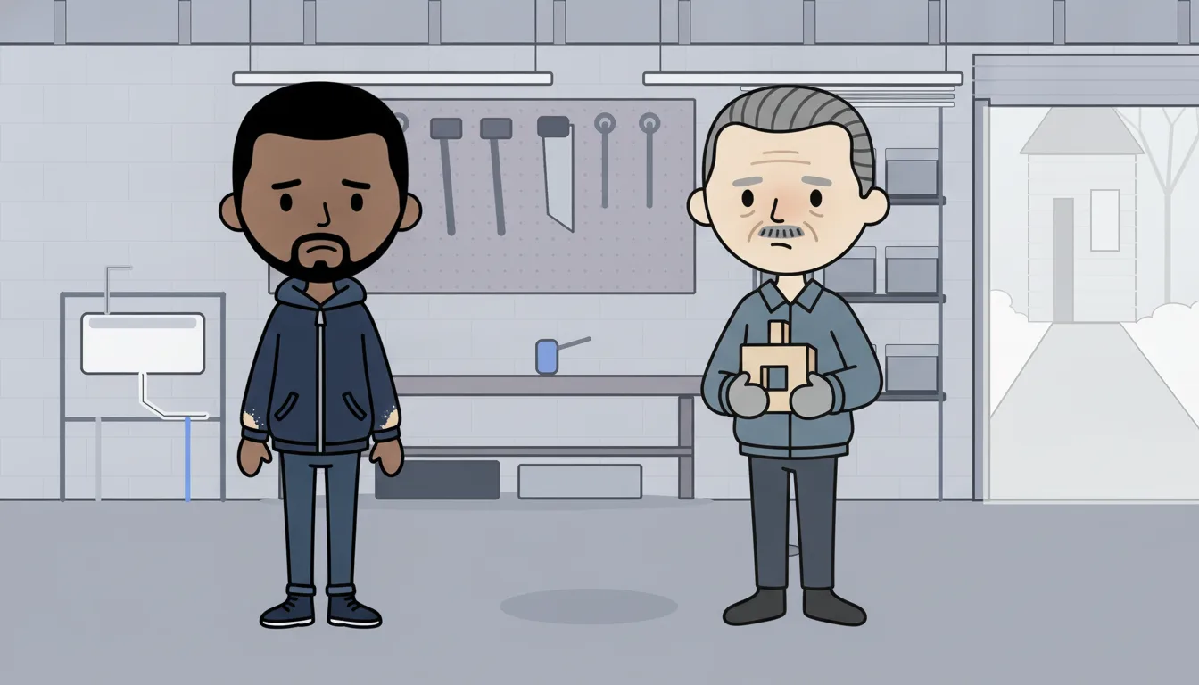 A still from Episode 5, Luggage.